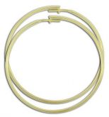 Brinco de argola folheado a ouro c/ perfil triangular tam:G