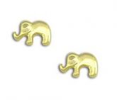 Brinco folheado a ouro em forma de elefante
