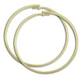Brinco de argola folheado a ouro c/ perfil triangular tam: M